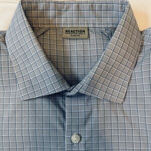KENNETH COLE REACTION Men's Slim Fit Light Blue Dress Shirt Large 16.5 & 34/35